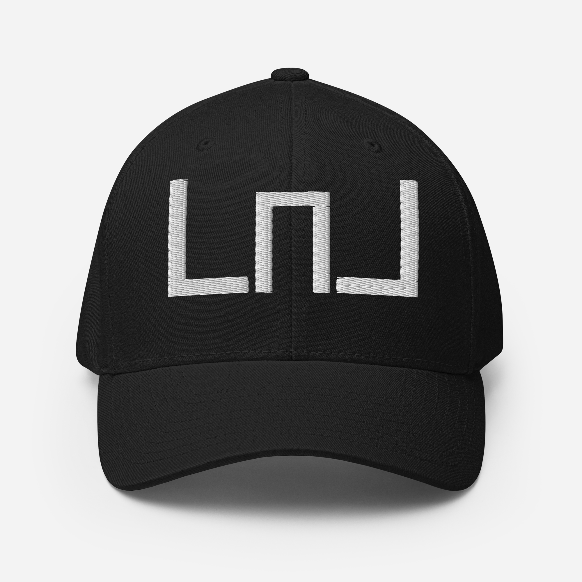 Black w/ White LNL Logo - FlexFit Hat